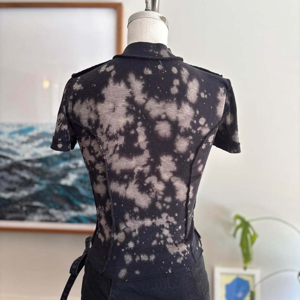 BDG Black and Gray Tie-Dye Bodysuit - Picture 3 of 7